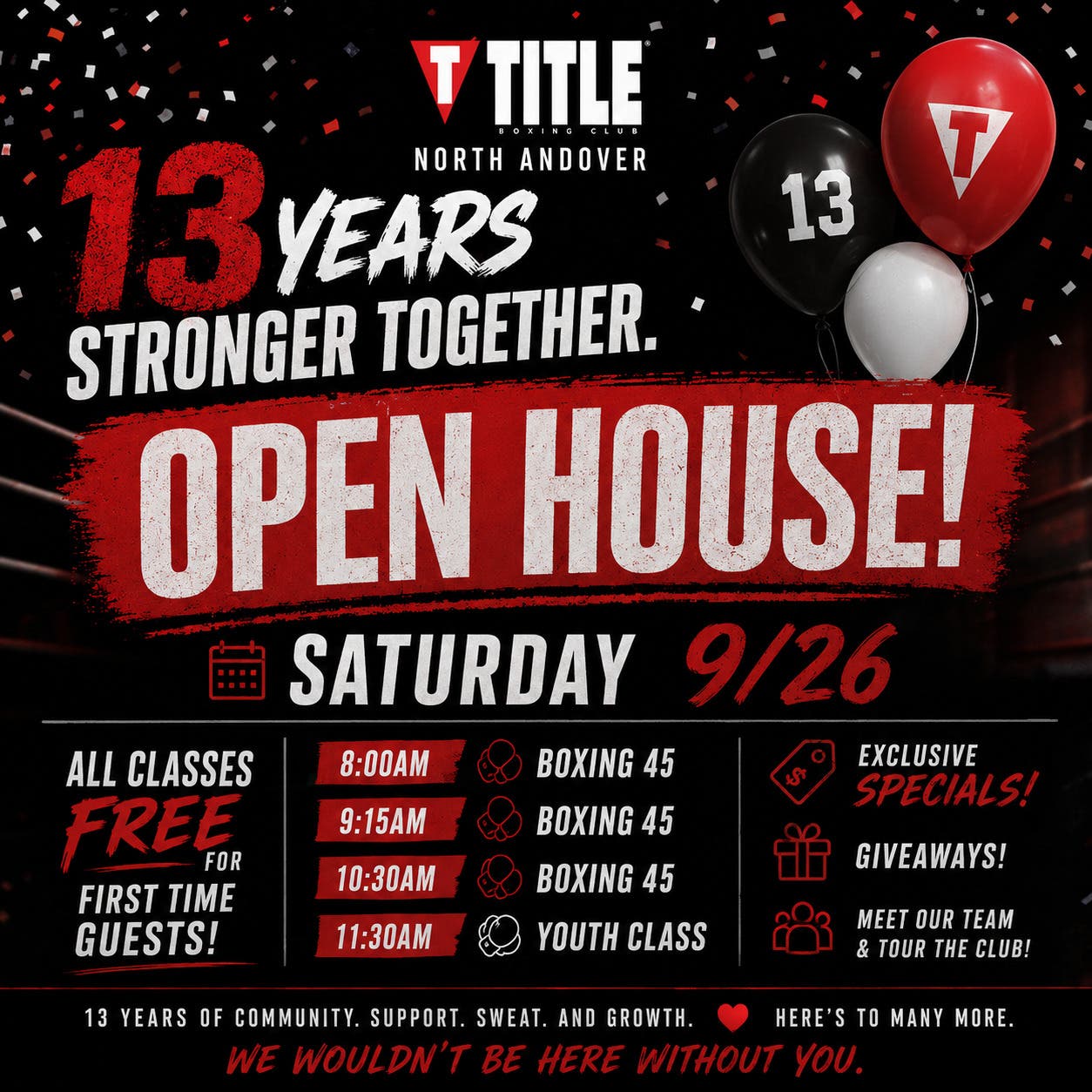 TITLE North Andover's 13th Anniversary Open House