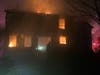 When fire crews arrived, they found heavy fire coming from the first and second floors, officials said. 