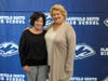 Heather Roach (left), who has been involved in District 202 organizations for about 20 years and was reelected in April to the Board of Education, was honored with the CAPE Lifetime Contributor Award for her service to the community.