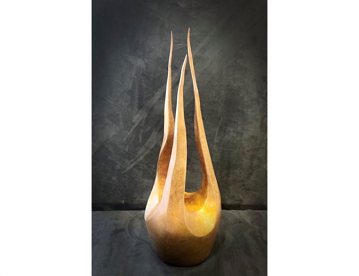 Using community input, alderpersons chose artist Chad La Fever's "Eternal Flame" sculpture concept to adorn the columbarium​ at Batavia West Cemetry.