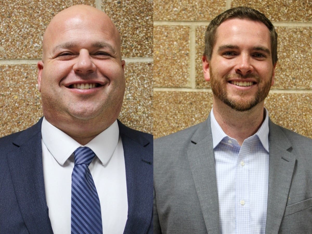 Mike Romeli (left) will oversee Heritage Grove Middle School, and Patrick Graff will lead Wallin Oaks Elementary School.