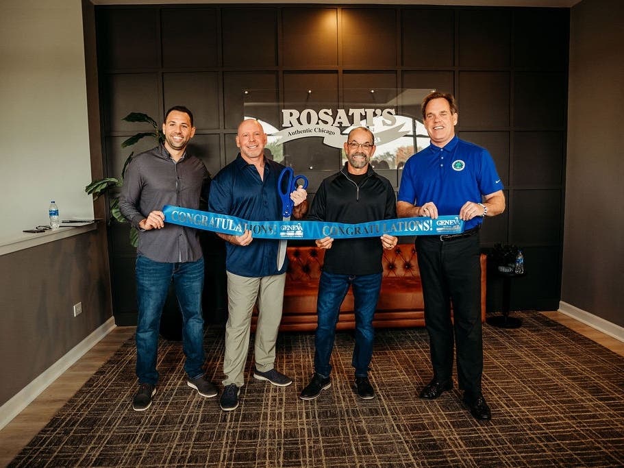 Rosati's Pizza held a ribbon-cutting ceremony Friday for its new headquarters at 524 W. State St. in Geneva.