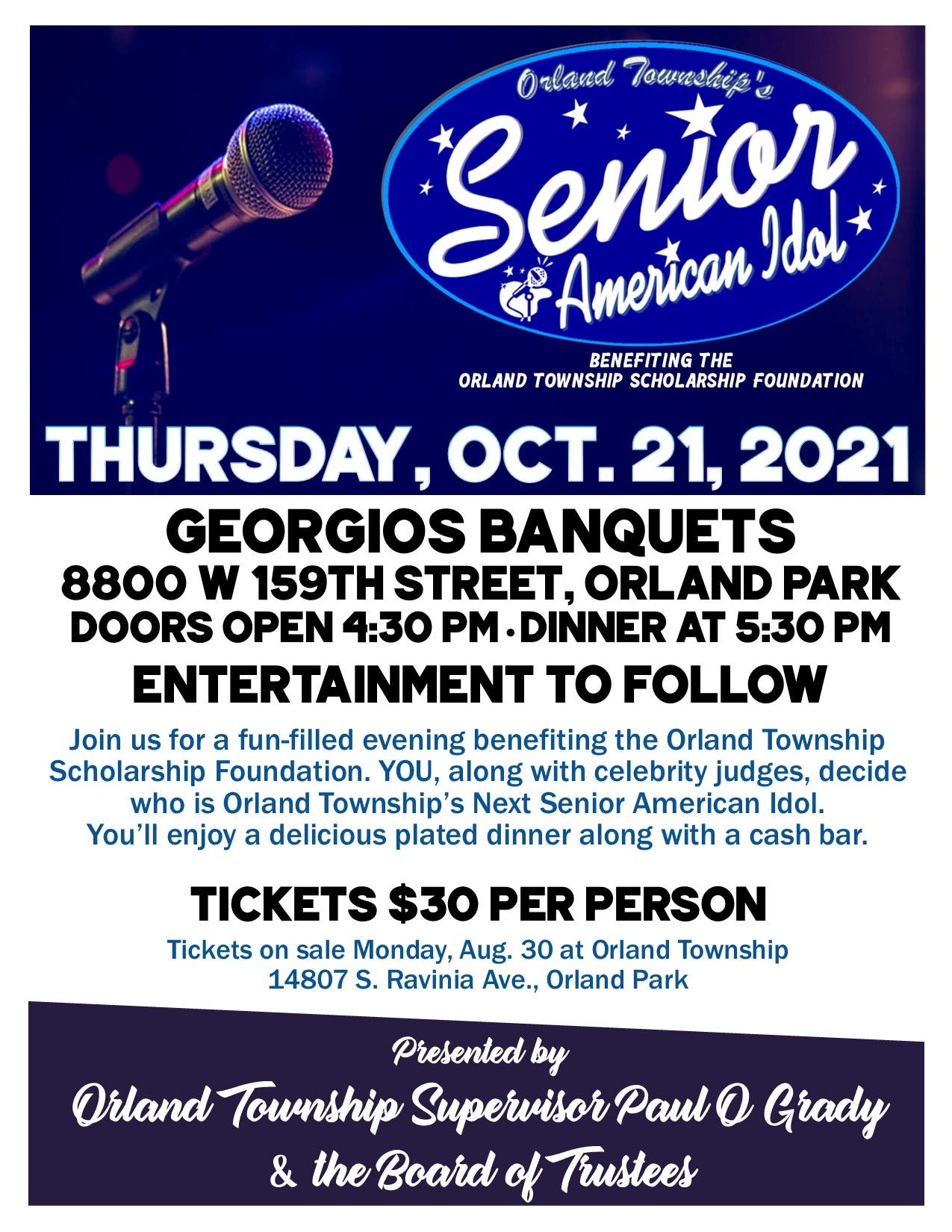 Senior American Idol flyer 2021