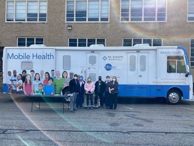The St. Joseph Hospital Mobile Health Clinic is a fully licensed clinic focused on bringing healthcare to community neighborhoods hoping to break down barriers and create access to services.
