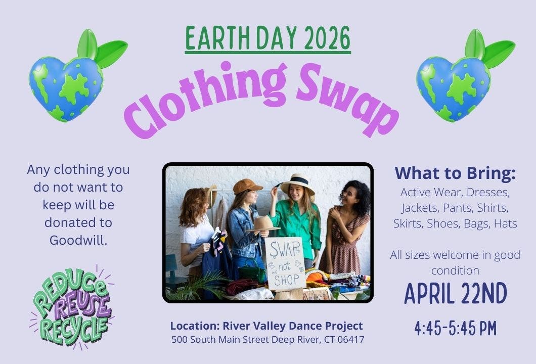Earth Day Event -Clothing Swap at River Valley Dance Project