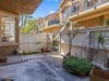 Five-foot gated patio features 200 square feet of space.  A dream place for anyone with a small dog who likes being outside.  Easily monitor pets through the screen door