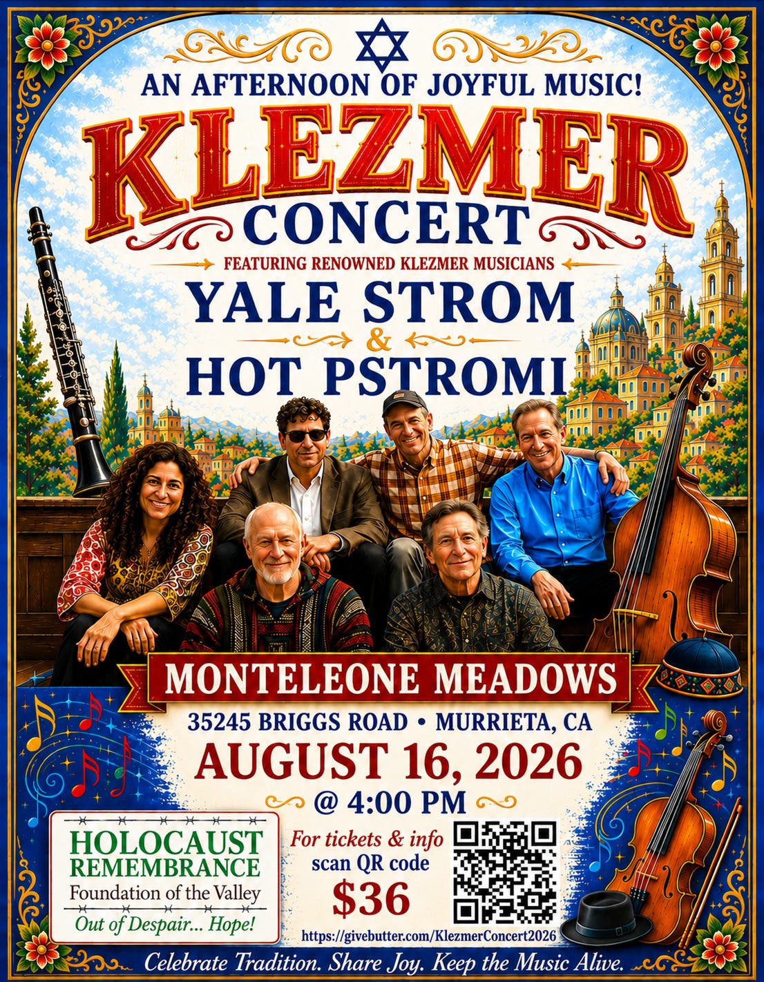 Klezmer Concert featuring Yale Strom & Hot Pstromi