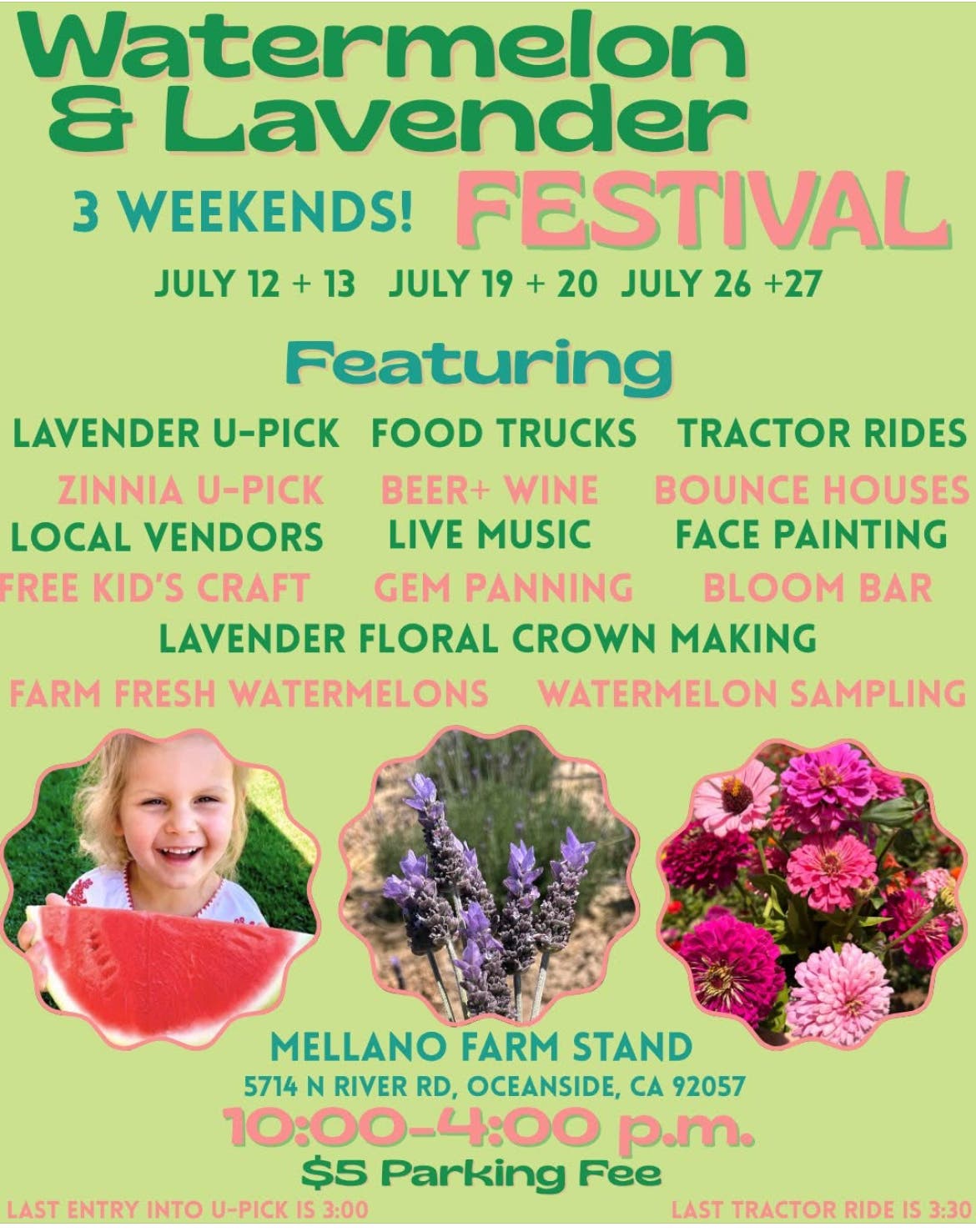 Watermelon & Lavender Festival at Oceanside’s Mellano Farm Stand