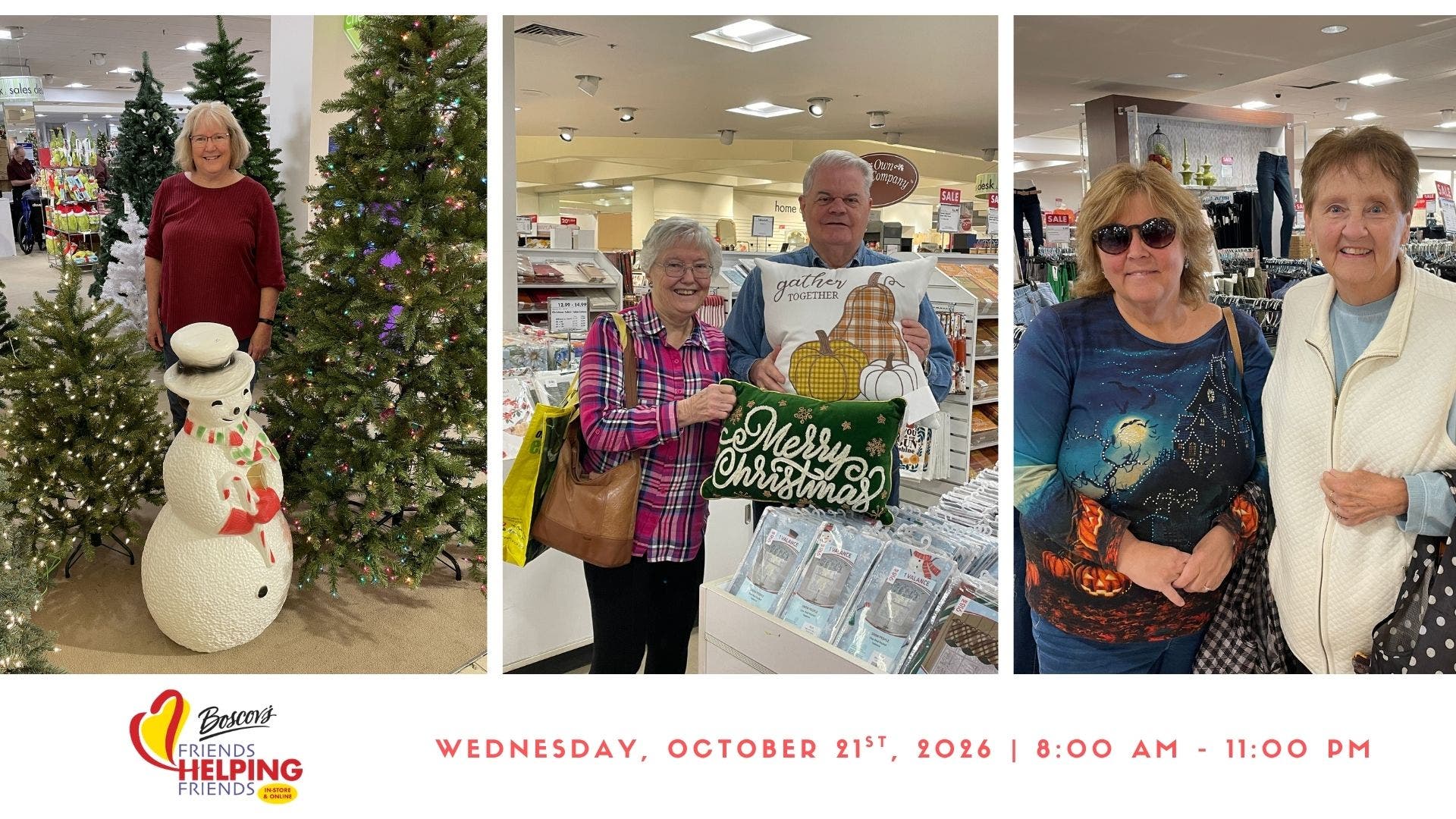Boscov's Friends Helping Friends Fundraiser | Hiss United Methodist Church