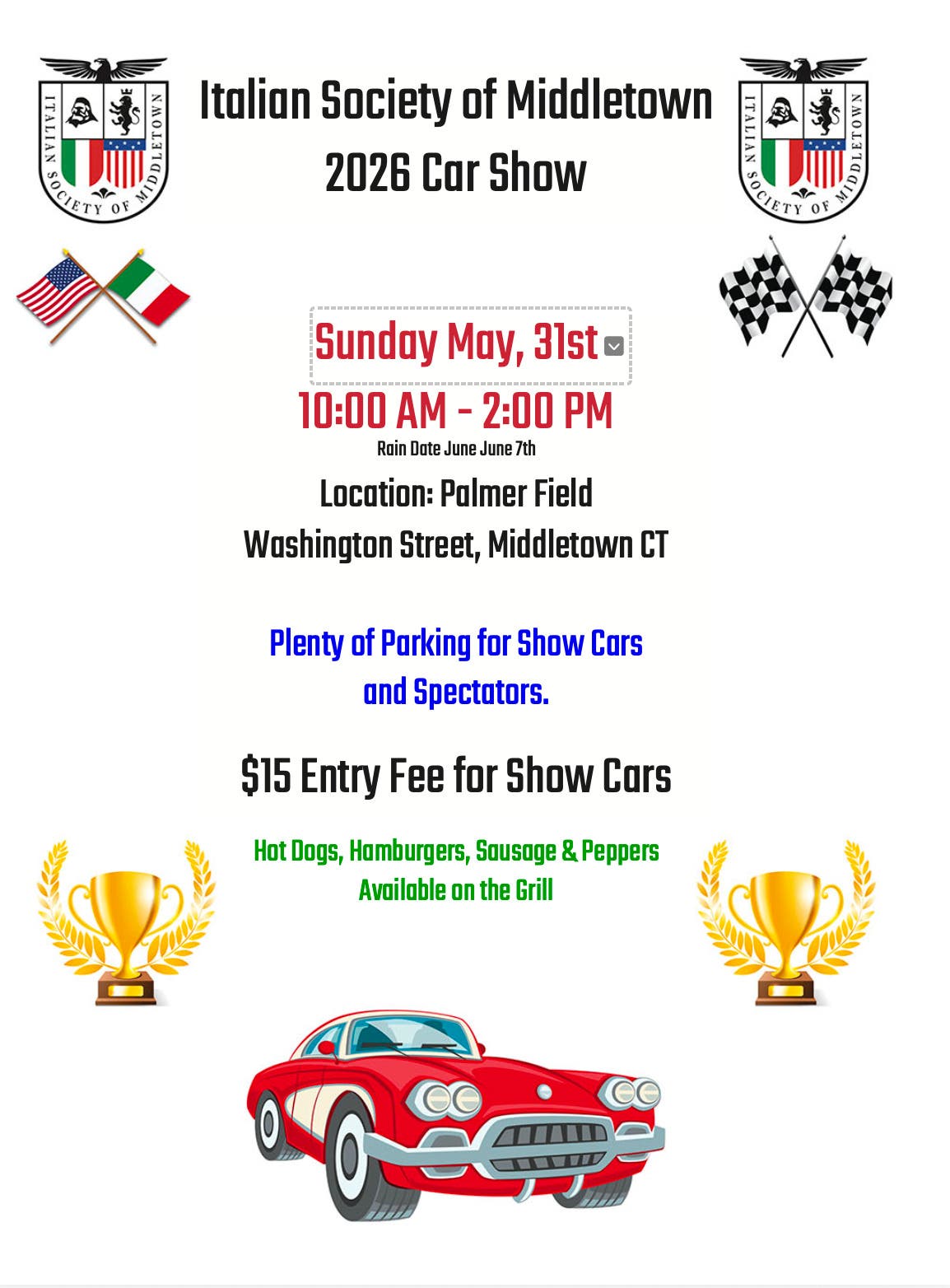 Italian Society of Middletown 2026 Car Show