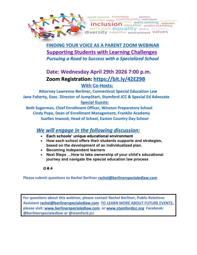 Finding Your Voice as a Parent Webinar: Specialized Schools (Special Education)