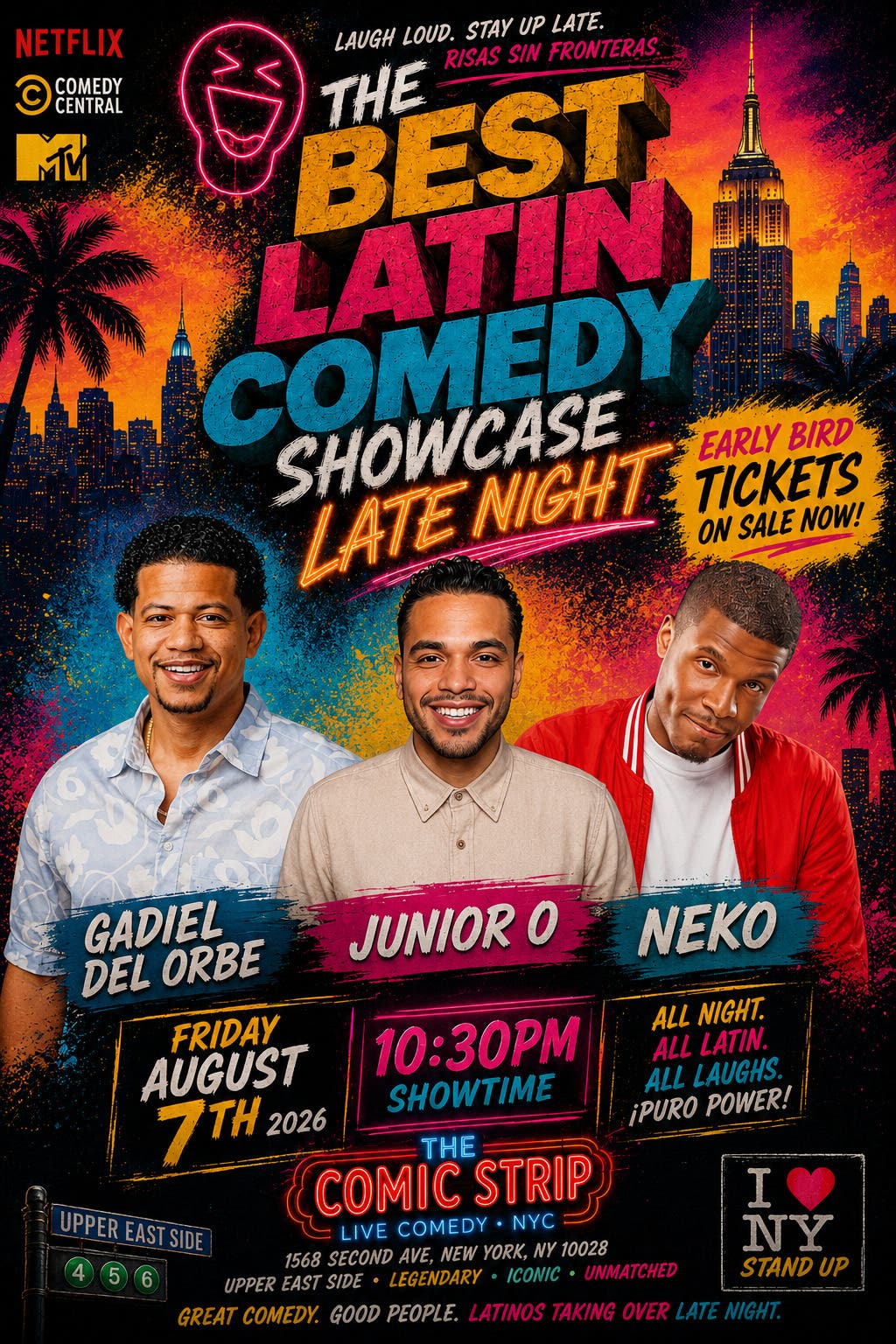 English comedy show with NYC"s TOP LATIN COMICS