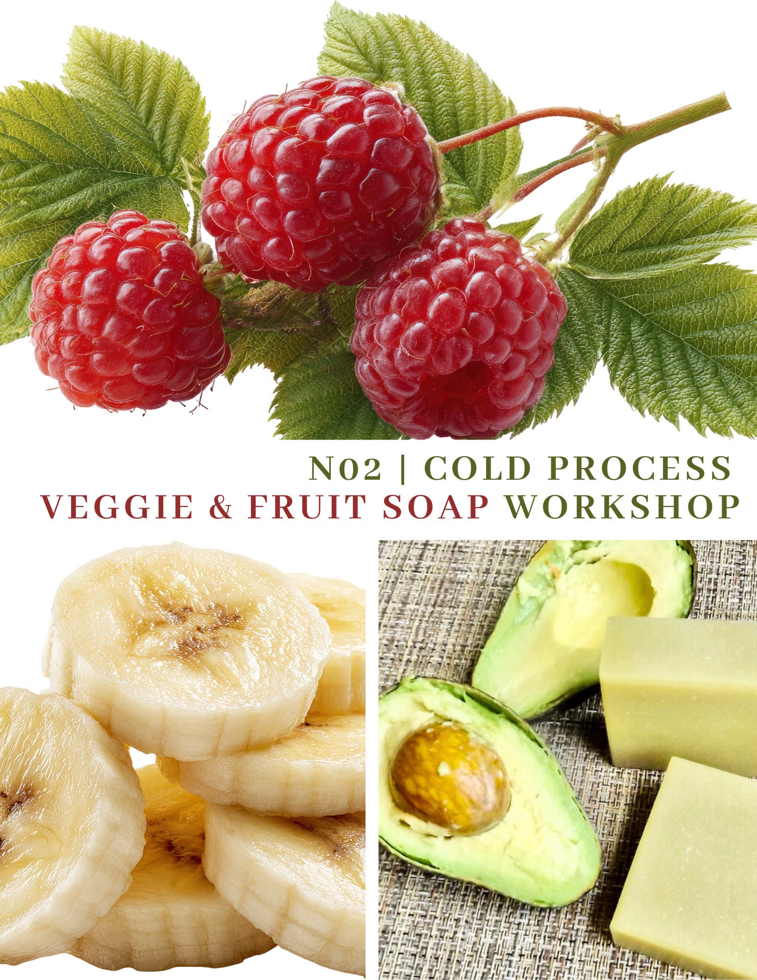 Cold Process Veggie & Fruit Soap Workshop | beginner friendly