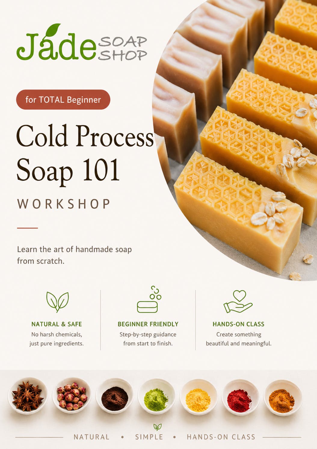 Cold Process Soap 101 Workshop for Total Beginner - BacK to School Discount