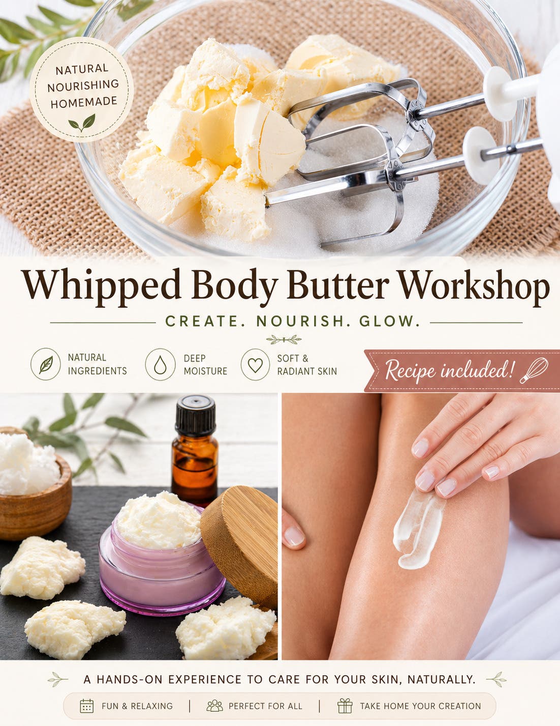 Whipped Body Butter DIY Workshop - Tallow or Vegan