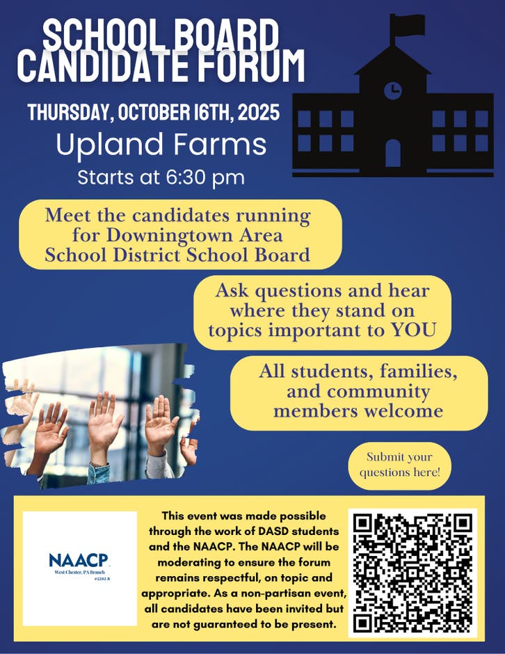 Oct 16 Downingtown Area School District School Board Candidate