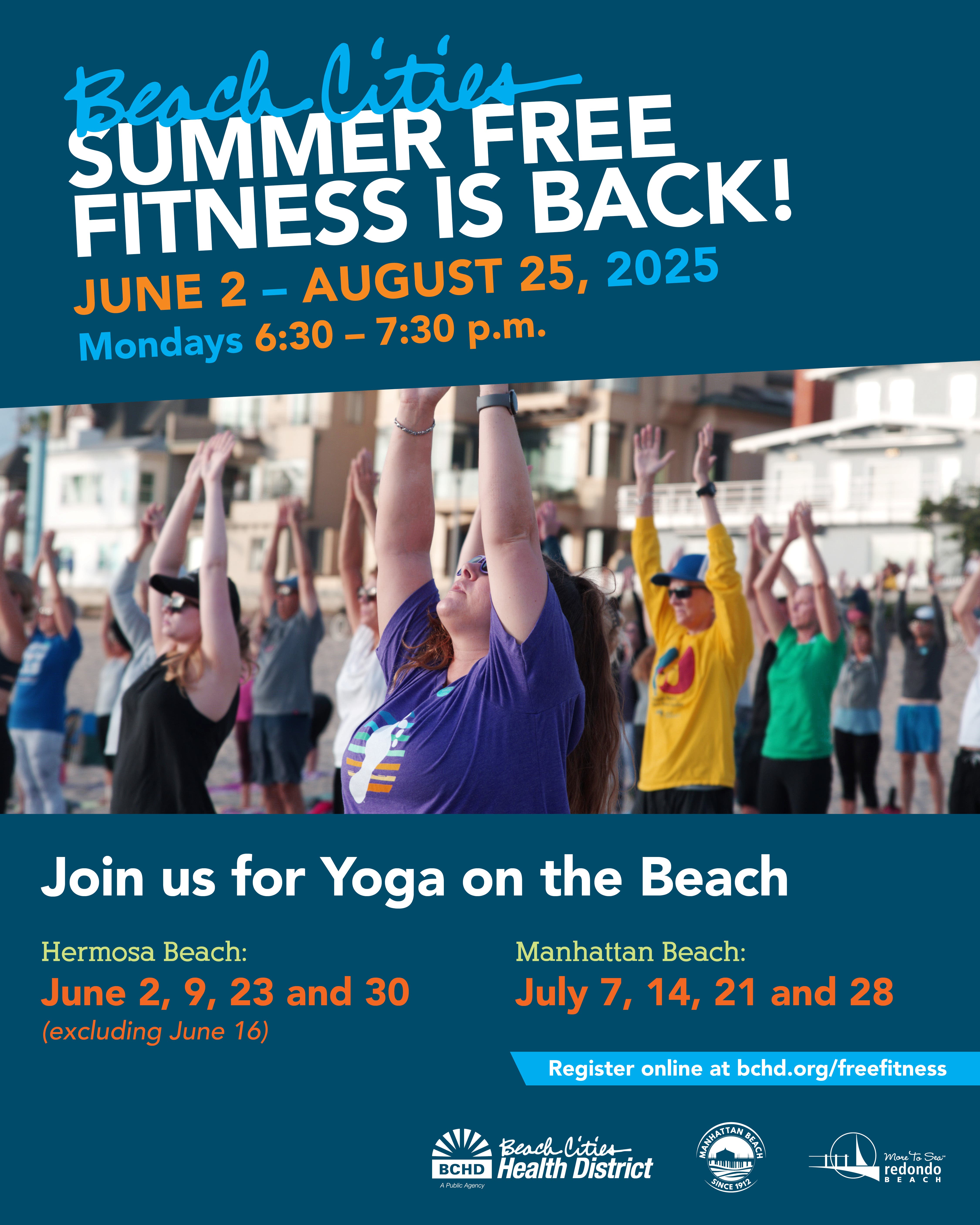 BCHD Summer Free Fitness Series: Mindful Yoga on Hermosa Beach