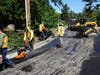 Photo of road paving work on Reliez Valley Road in Lafayette CA