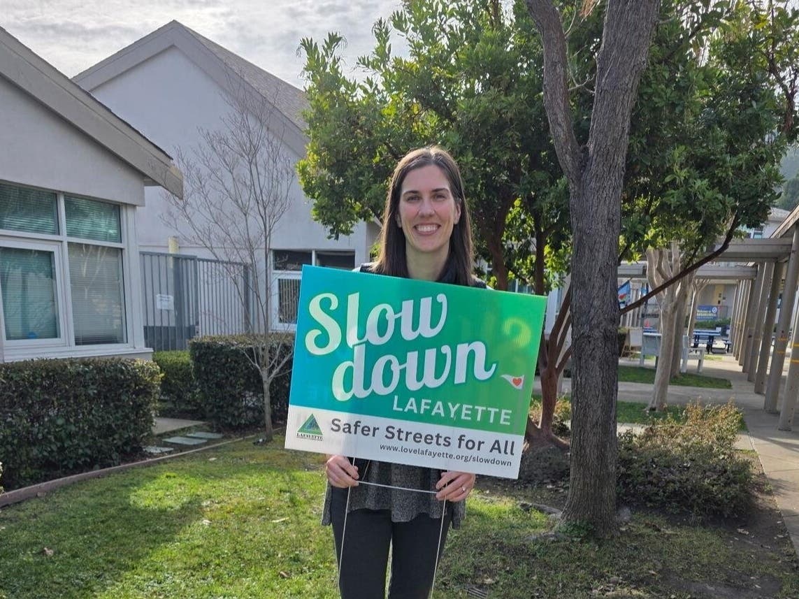 Look for "Slow Down Lafayette" lawnsigns around Springhill Elementary School.