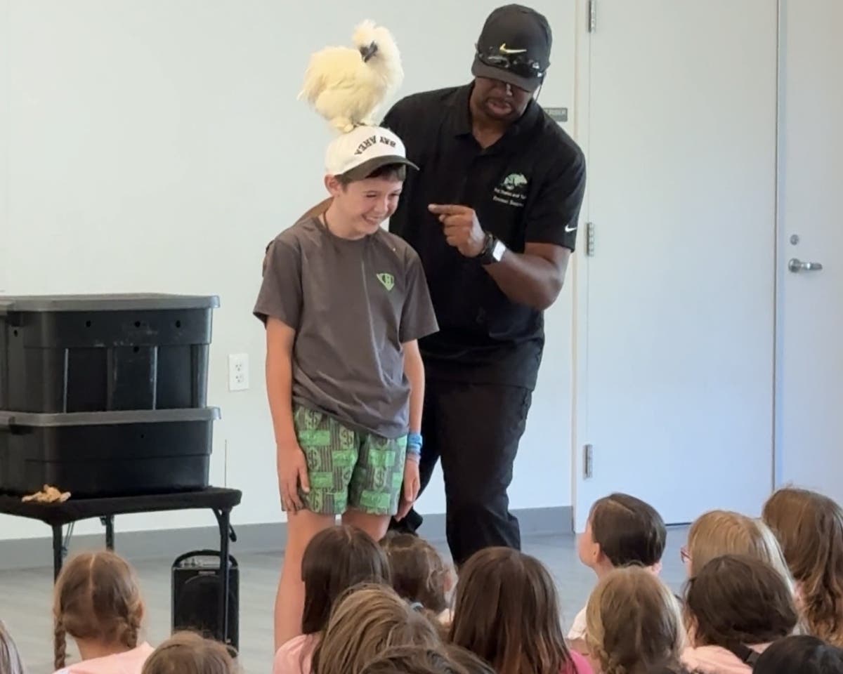 Week 1 of Lafayette's Camp Awesome included "Fur, Scales, and Tails" presentation