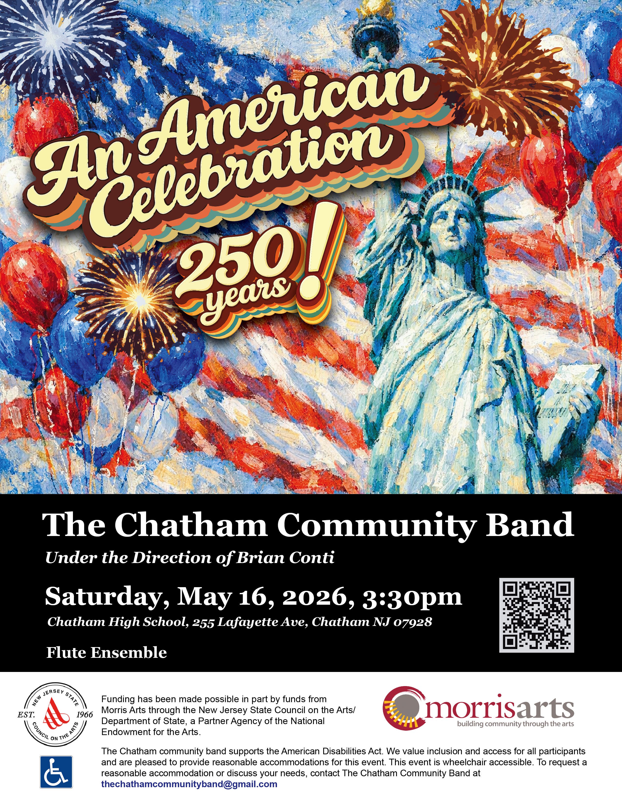 The Chatham Community Band presents "An American Celebration-250 Years!" 