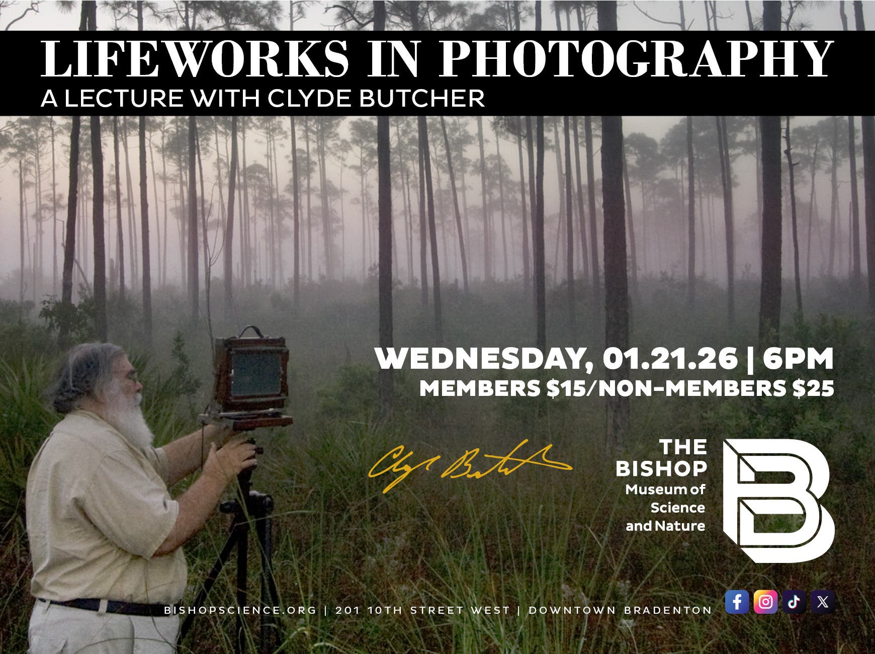 Lifeworks in Photography: A Lecture with Clyde Butcher