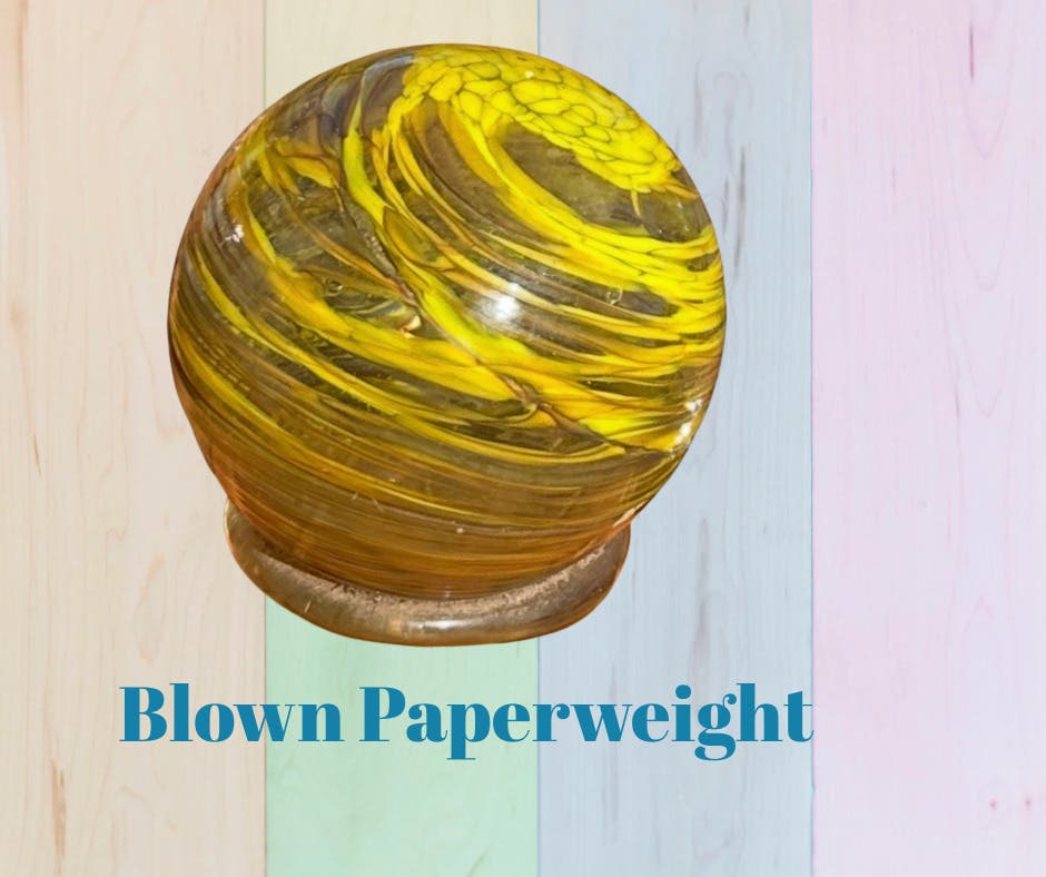 Glass Blowing Class - Blown Paperweight (time slots)