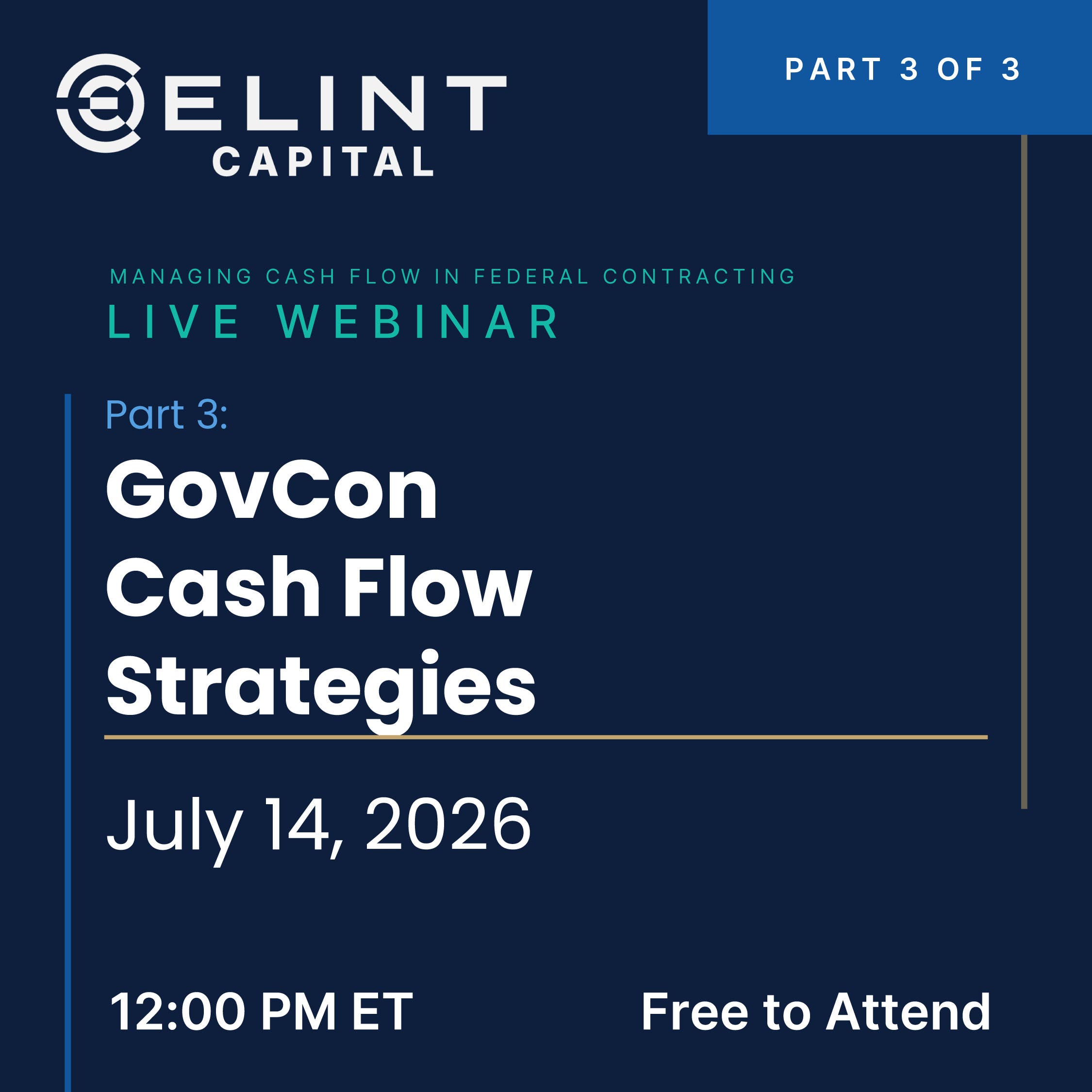 Series Part 3: GovCon Cash Flow Strategies