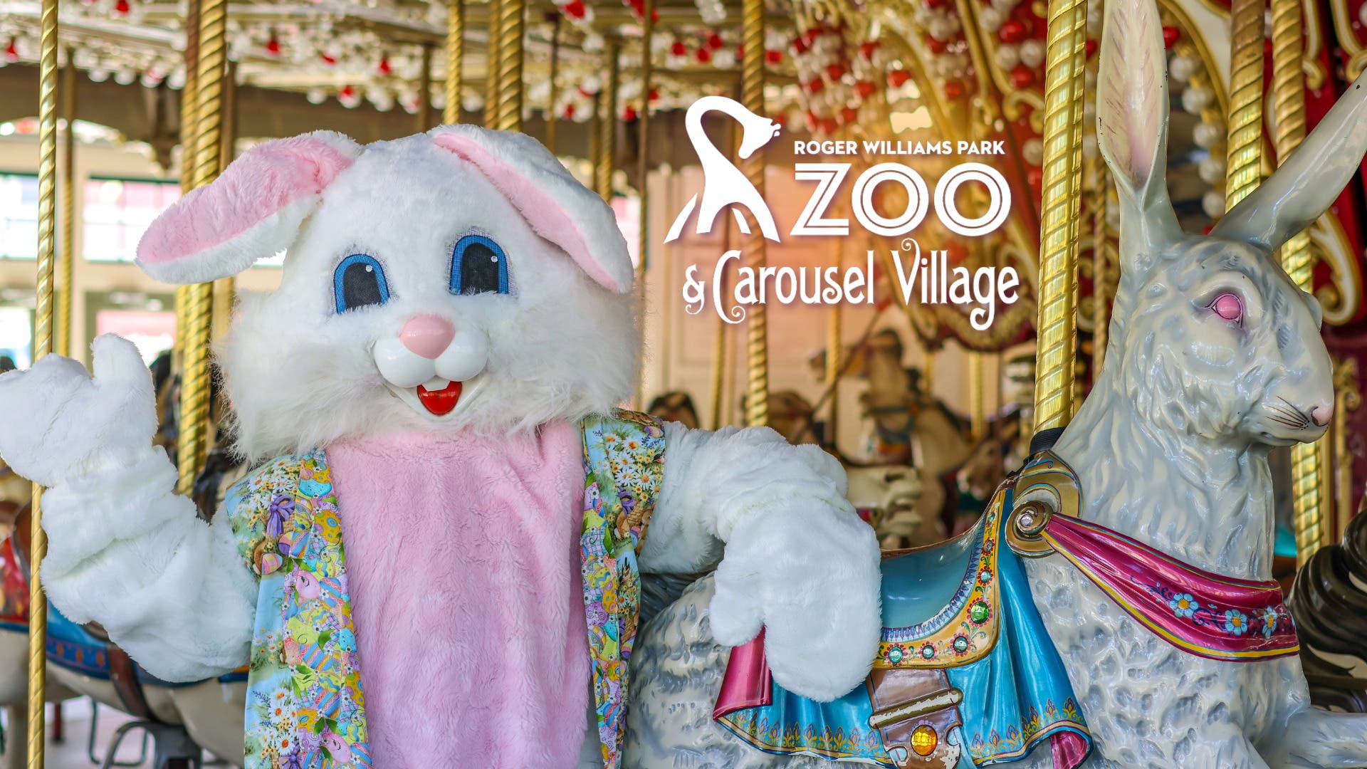 Photos with the Easter Bunny at Carousel Village