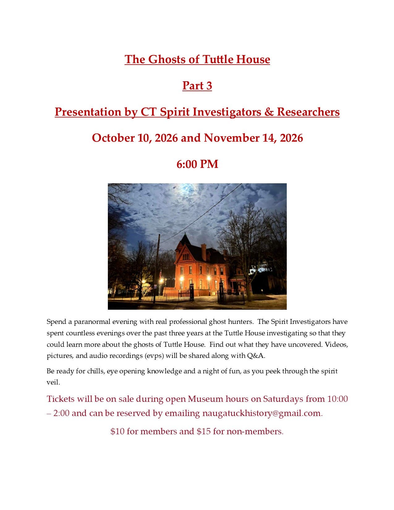 The Ghosts of Tuttle House Part 3