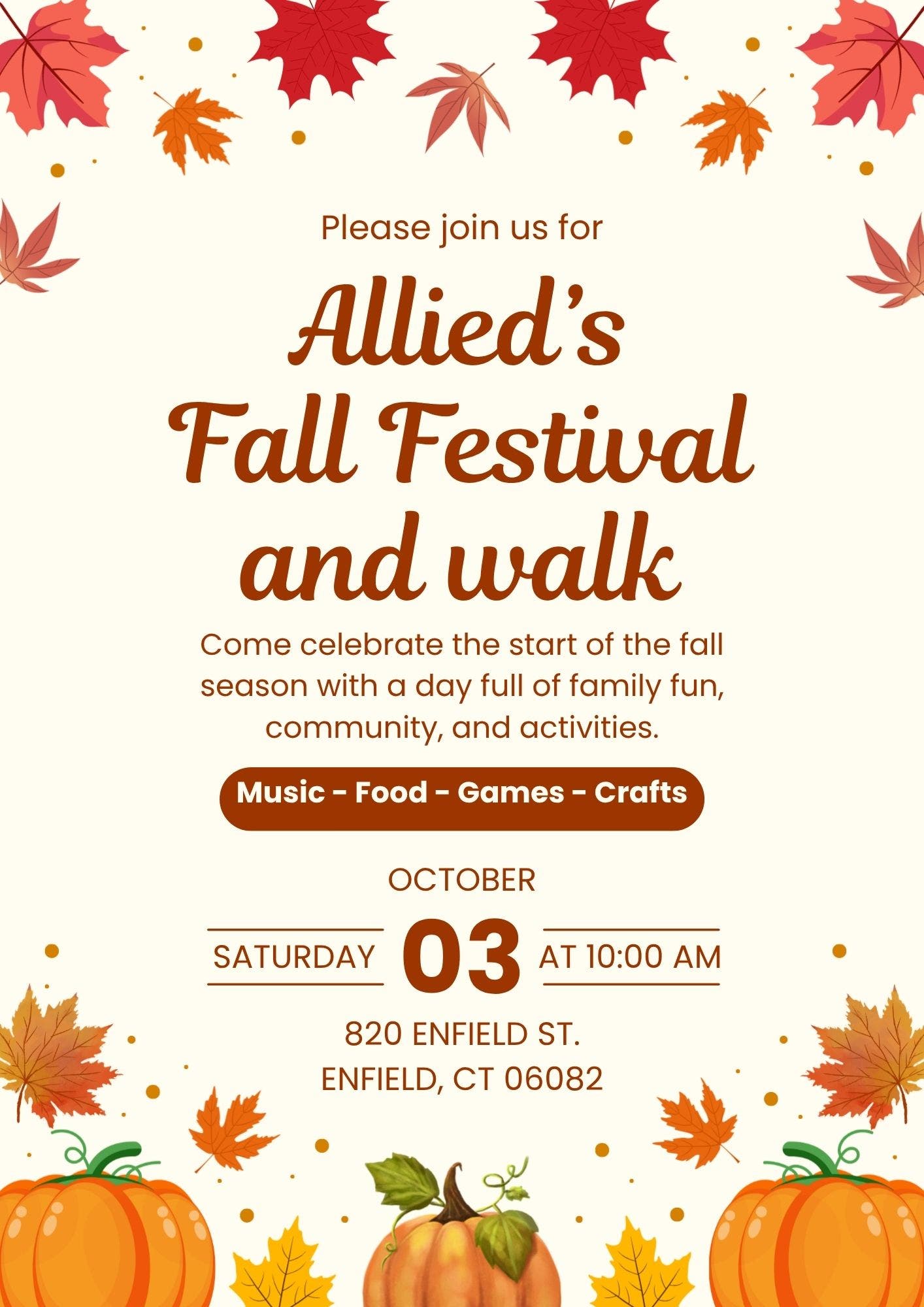 Allied's Fall Festival and Walk