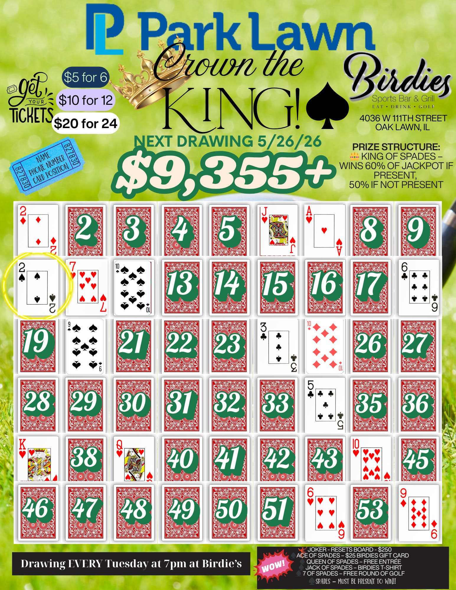 👑♠️ Crown the King Jackpot Continues to Grow at Birdies! ♠️👑