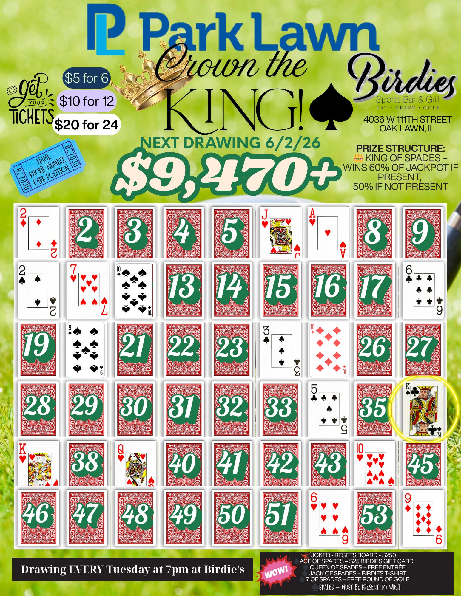 Crown the King Jackpot Rolls Over to $9,470+