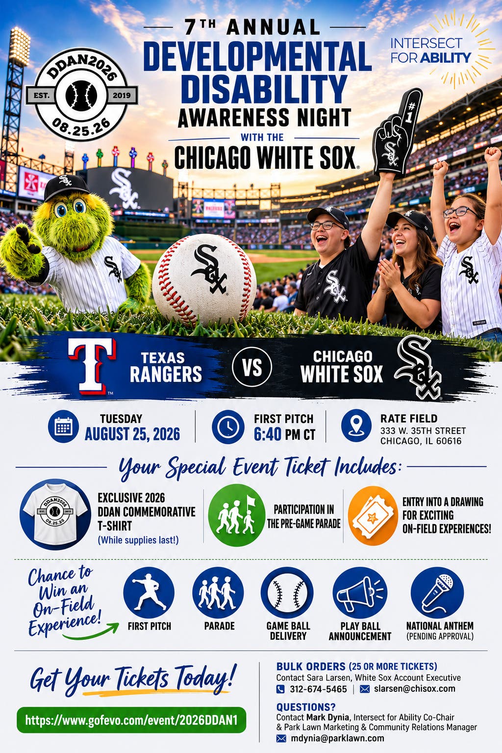 7th Annual Developmental Disability Awareness Night with the Chicago White Sox