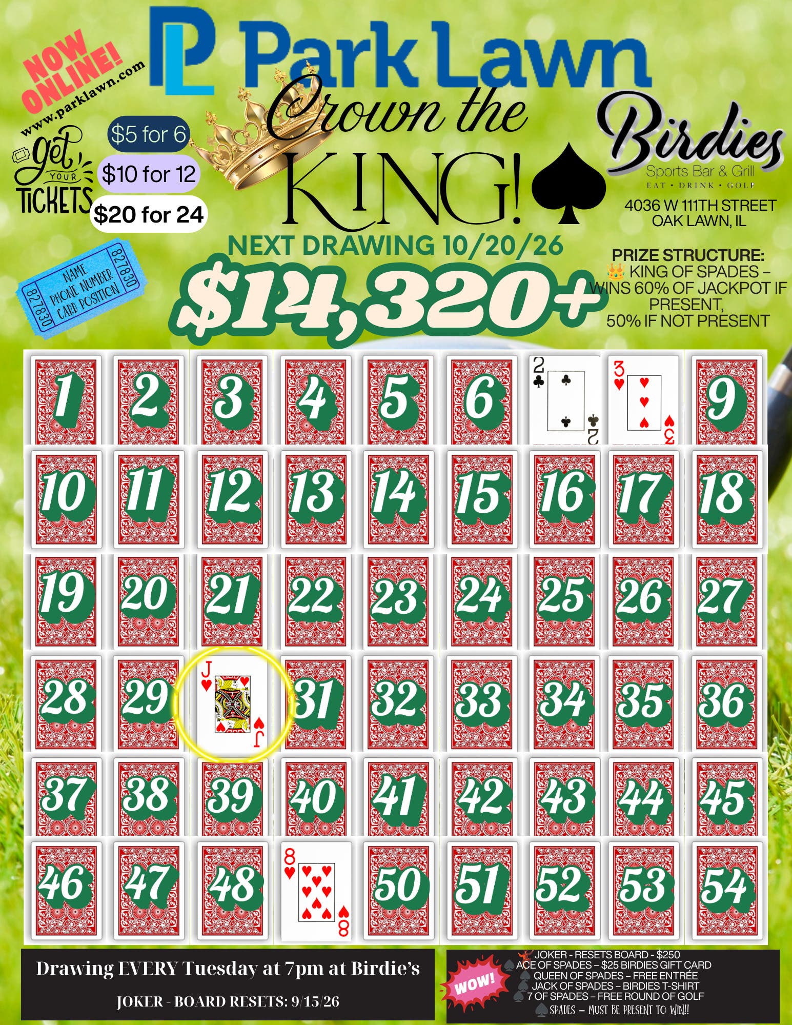 β οΈ Crown the King at Birdies! $14,320+ Jackpot β Will You Find the King?