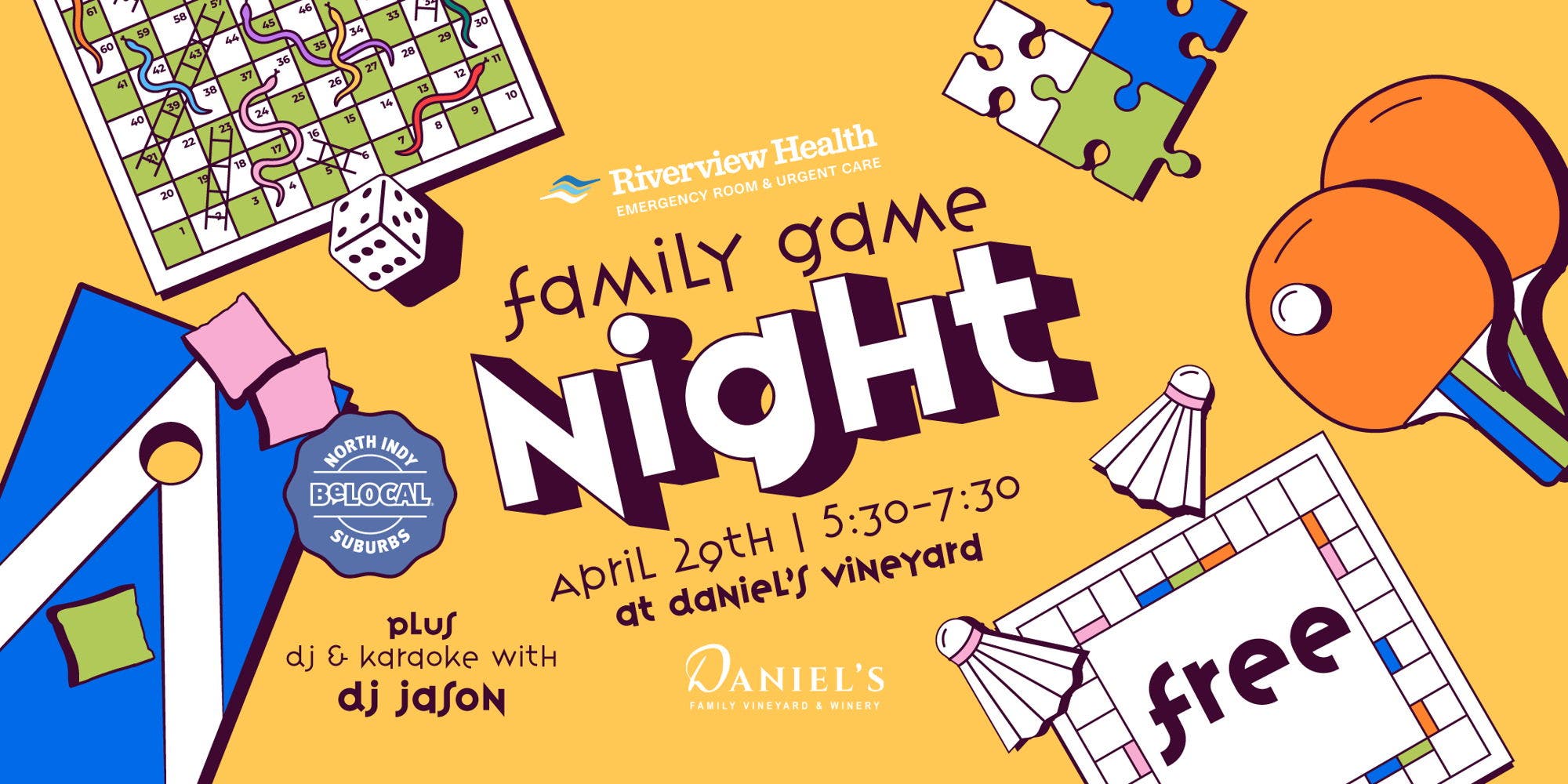 BeLocal Family Game Night at Daniel's Vineyard