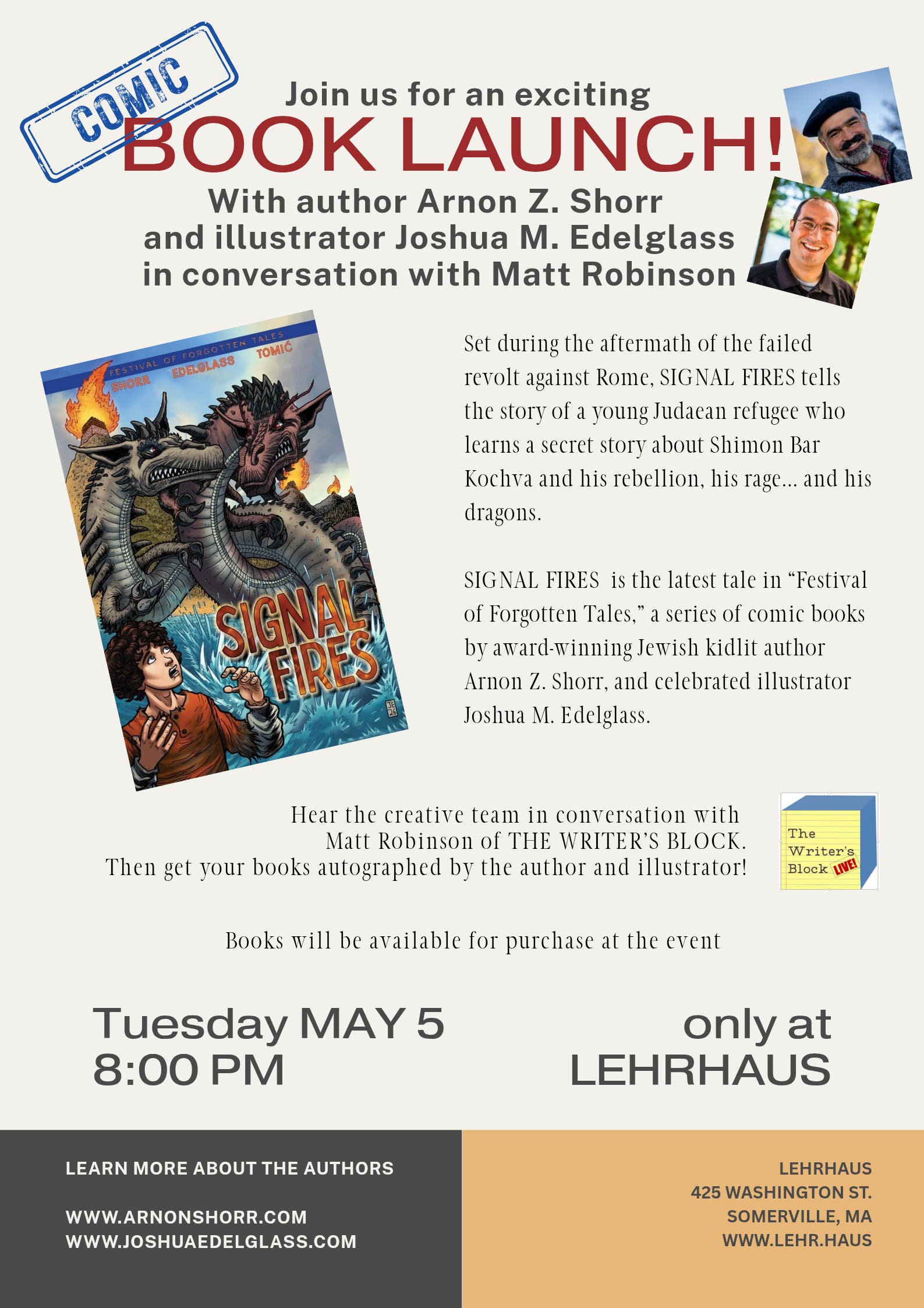 Jewish graphic novels at Lehrhaus (425 Washington Street, Somerville)