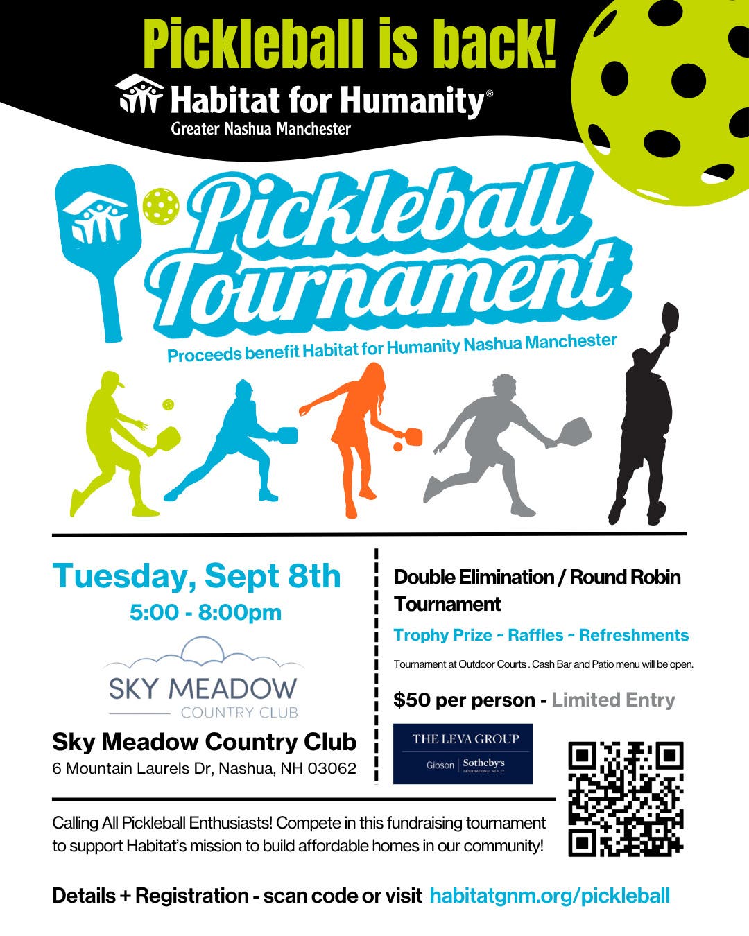 Habitat for Humanity Greater Nashua Manchester Pickleball Tournament