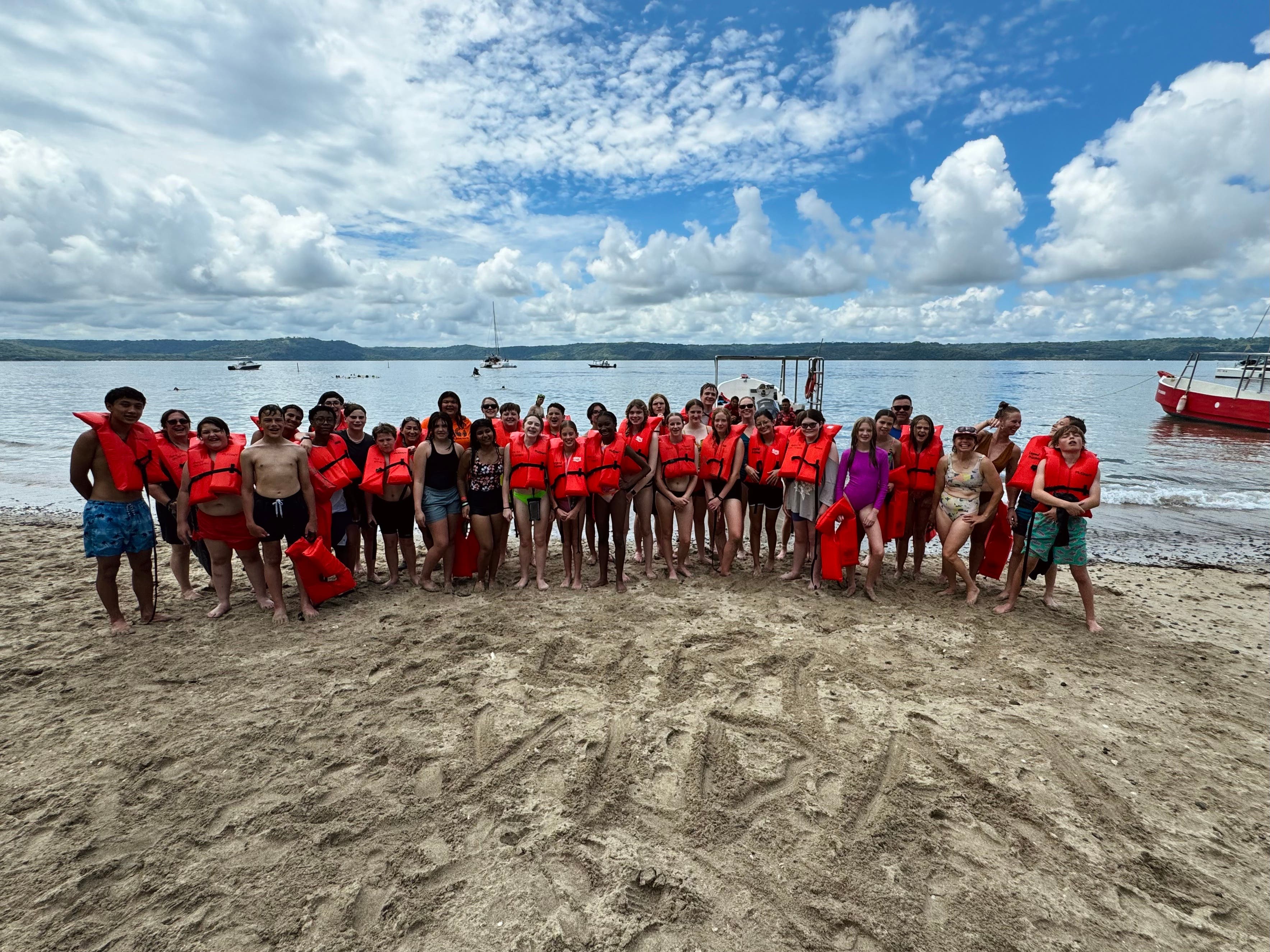 Students in Costa Rica snorkling activity