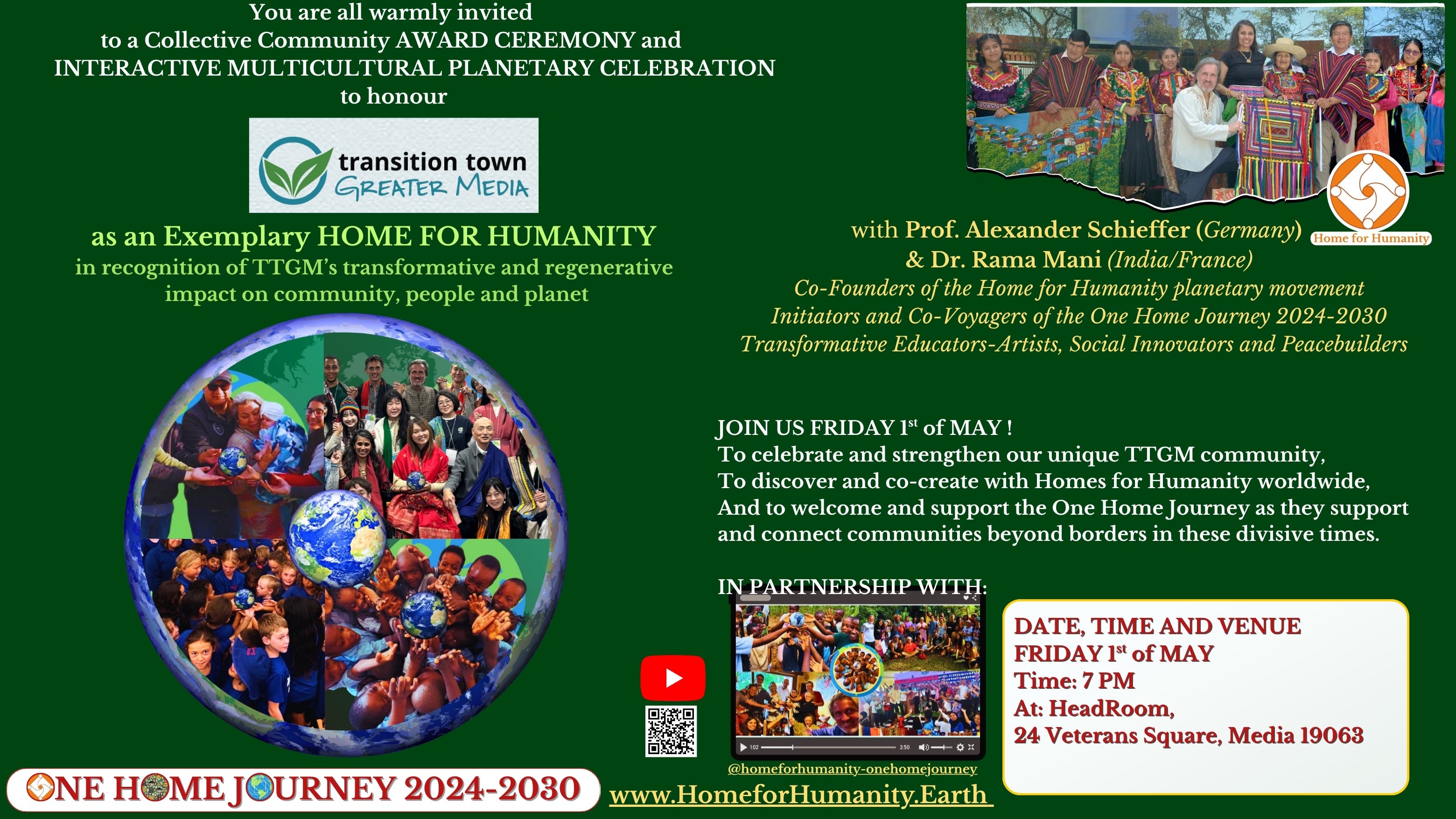 AWARD CEREMONY and INTERACTIVE MULTICULTURAL PLANETARY CELEBRATION