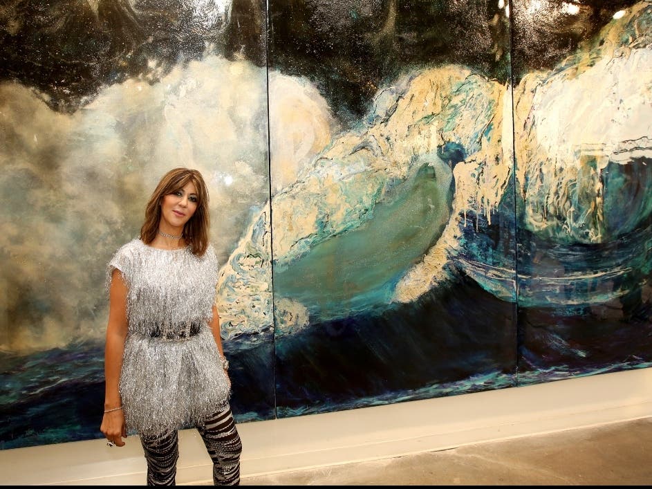 Haleh Mashian seen at the opened of her new exhibit ‘Sacred Waters’