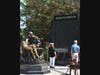 Mass attendees read the names inscribed on Catholic Cemeteries of Long Island’s 9/11 September 11 Memorial at Cemetery of the Holy Rood in Westbury following the memorial services for the 25th anniversary of 9/11 on Sept. 11, 2026