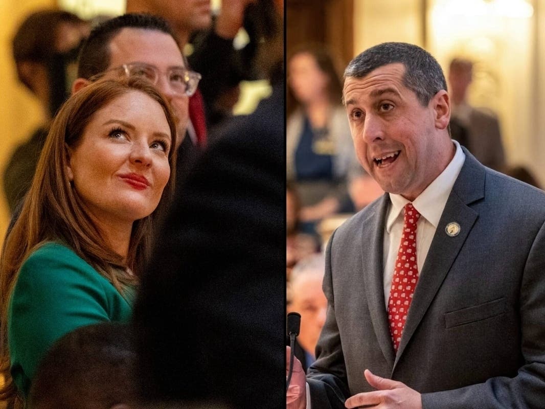 Assemblywoman Katie Brennan and Assemblyman Brian Bergen are sparring over a Brennan bill that features hidden profanity aimed at U.S. Immigration and Customs Enforcement. 