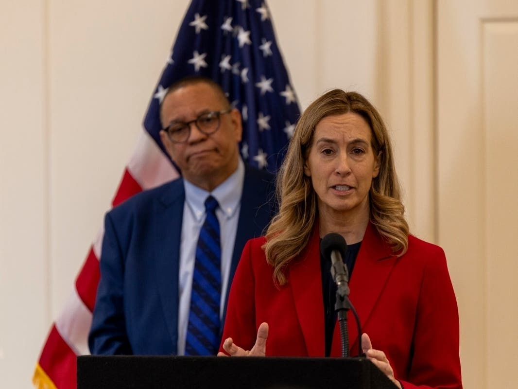 Gov. Mikie Sherrill called the Trump administration’s investigation of states that require health care insurers to cover abortion services a “baseless” attack on abortion rights. 