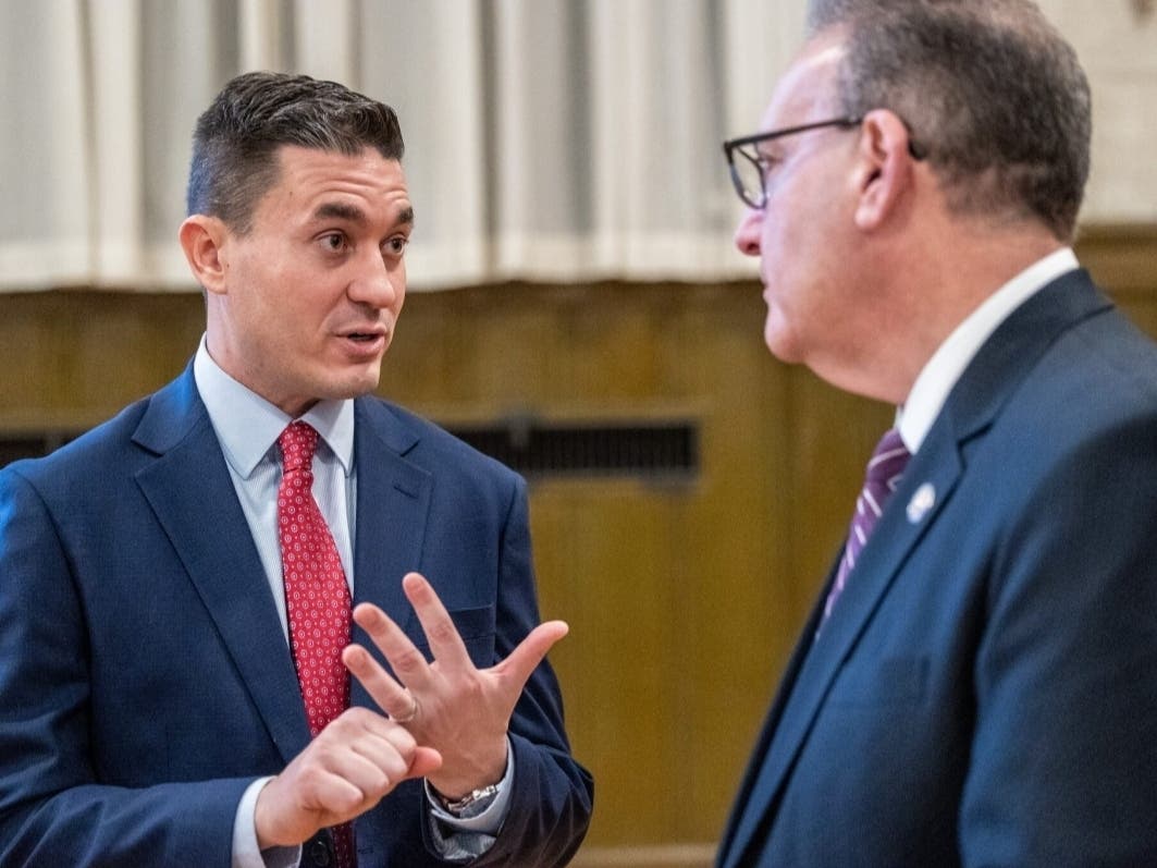 Assemblyman Mike Inganamort, left, said many residents have raised legitimate questions about data centers, but he does not think the facilities are all bad.