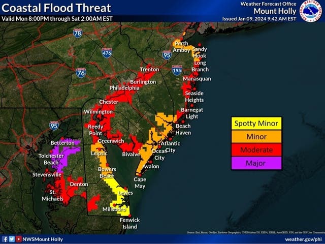 Coastal Flood Threat Increases In South Jersey As Storm Moves In ...