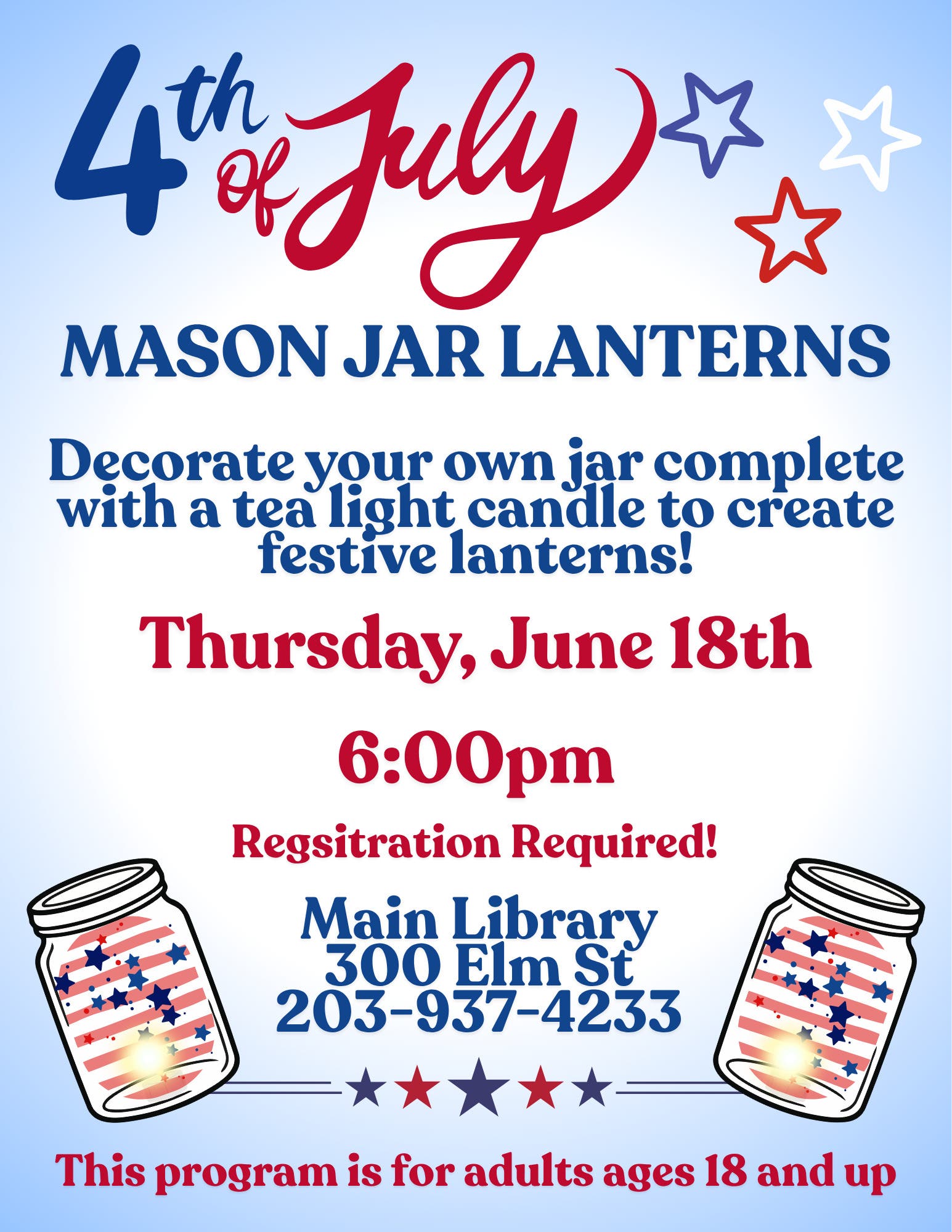 Fourth of July Mason Jar Lanterns