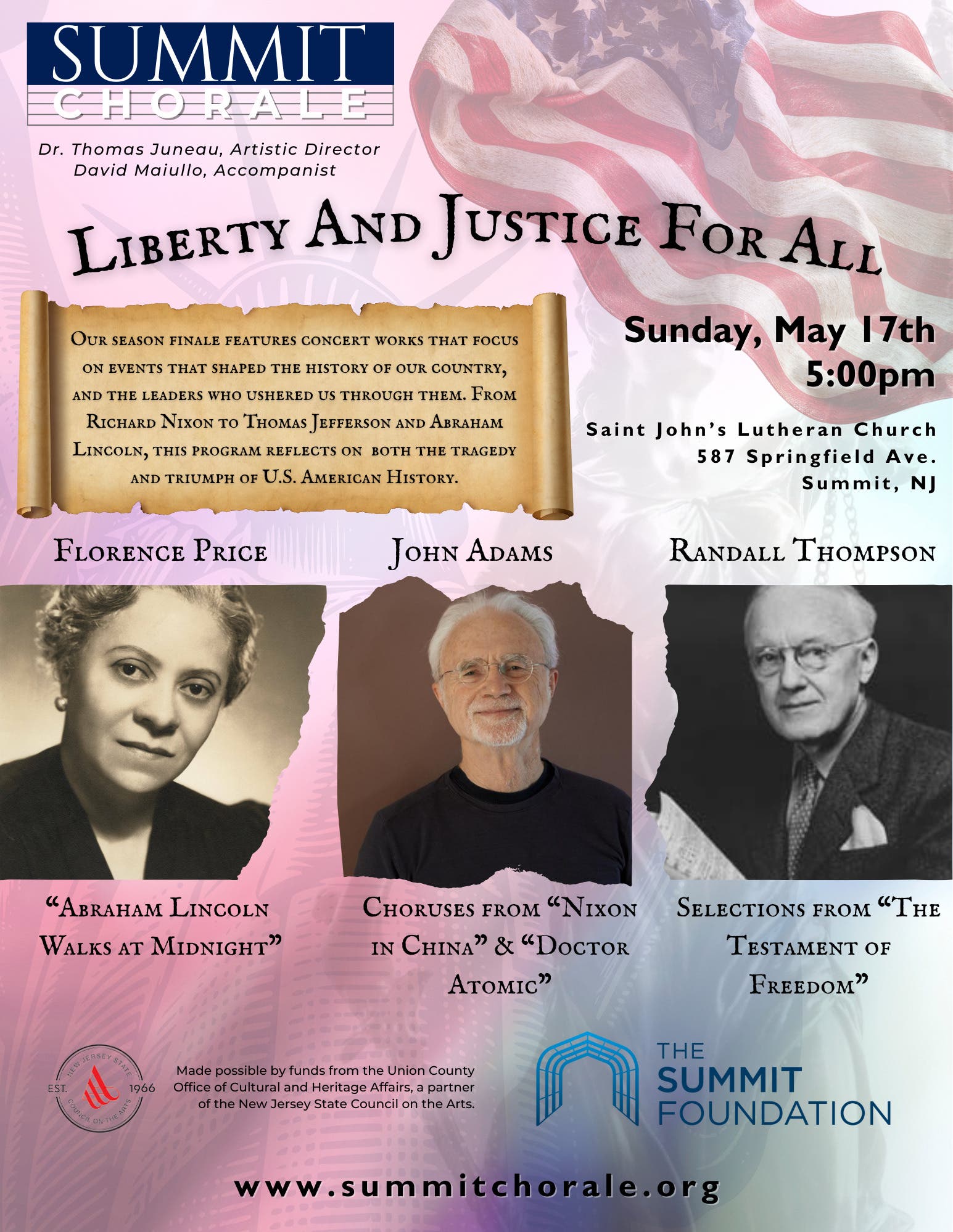 Summit Chorale Spring Concert: Liberty and Justice For All