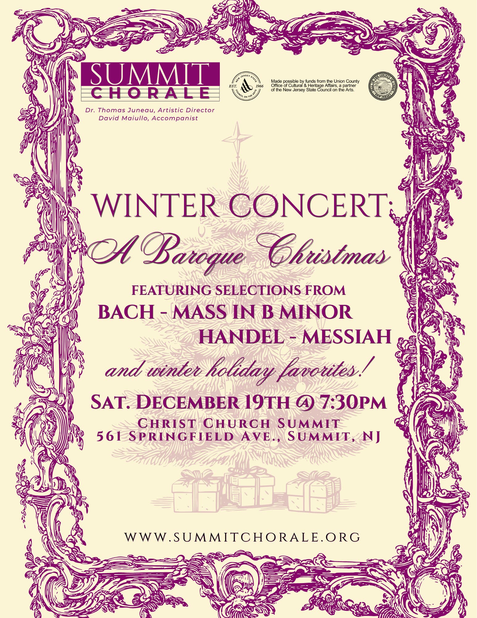 Summit Chorale's Winter Holiday Concert: A Baroque Christmas