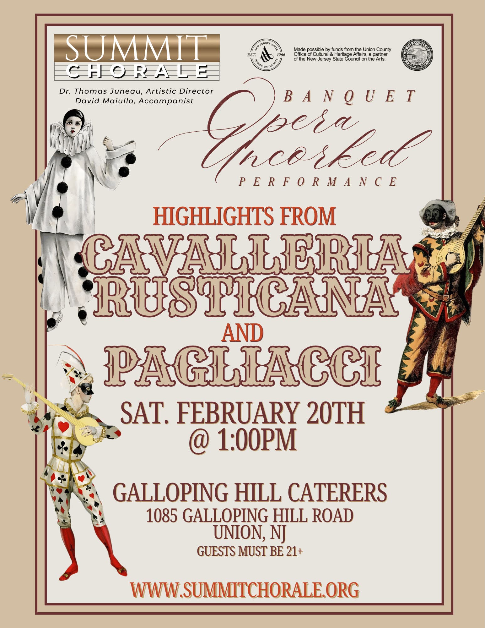 Summit Chorale Presents Opera Uncorked: Cavalleria Rusticana and Pagliacci